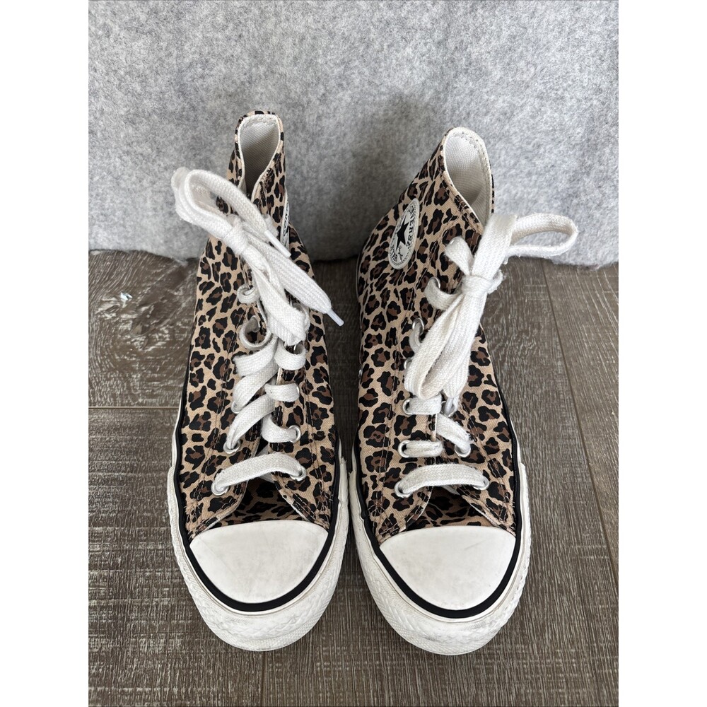 Converse Chuck Taylor All Star High Top Kids Girls Size 6 Leopard Animal Print